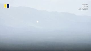 North Korean trash balloons flying into South seen at border.