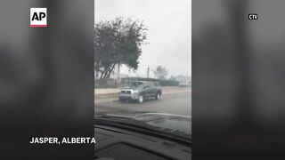 Video shows aftermath of wildfire in Jasper National Park in Canada.