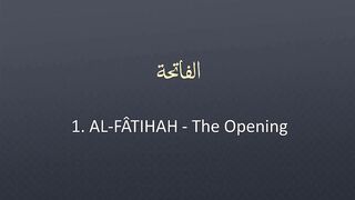 Juz' 1 - ???? ENGLISH ONLY Recitation with Arabic_English Text. Night Mode (Dark Background)