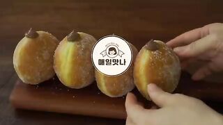 Fluffy Donuts with Chocolate Cream Recipe :: Better Than Buying It