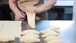 How CROISSANTS Are Made II Factory production process