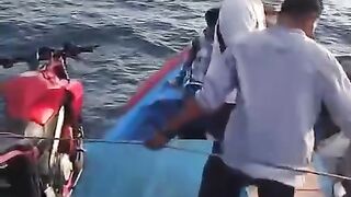 The ship sank in the sea antara Anambas