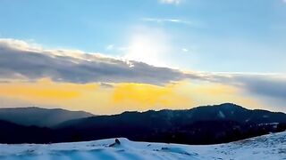 Beautiful snowfall in Azad kashmir