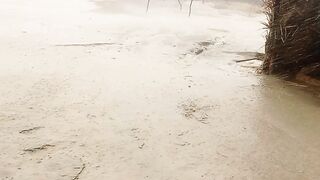 Raining in village