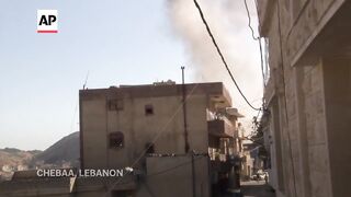 Aftermath of Israeli artillery strike in Chebaa, Lebanon.