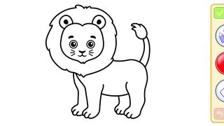 Drawing picture coloring | Lion