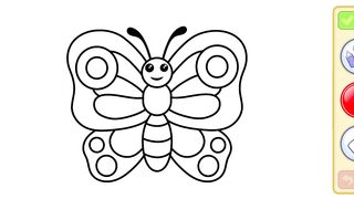 Drawing Picture Coloring | Butterfly