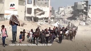 Palestinians return to Khan Younis after Israeli military ended its ground assault.