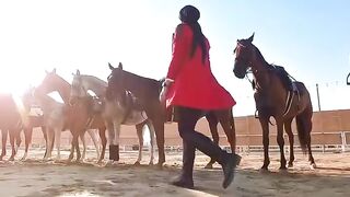 Horse Riding beautiful view Woman