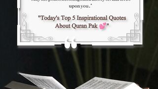 Today's Top 5 Inspirational Quotes About Quran Pak