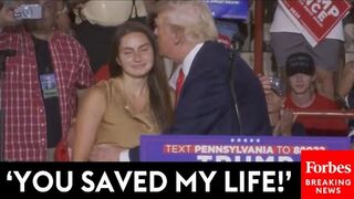 Trump Calls Woman Who Projected Chart That 'Saved My Life' On Stage At PA Rally