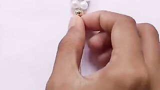 ##diy white beads flower bracelet...???? #diy #✨✨✨✨????????????????.........