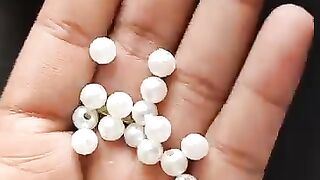 DIY Beautiful Korean Earrings❤️????| Pearl Earrings #viralshort #shortsfeed #shorts #trending #di????