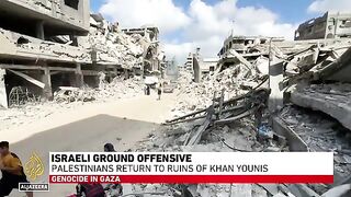 Palestinians return to ruins of Khan Younis after Israeli ground offensive