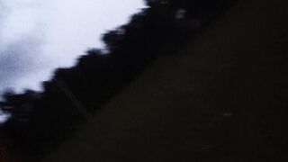 The blue sky is