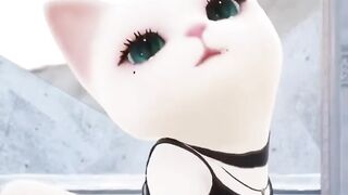 Cute cat dancing like a professional