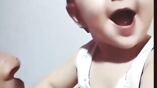 Cute baby saying papa 2