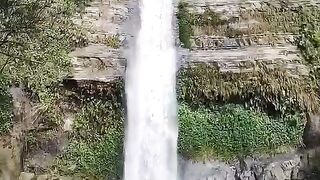 Mashallah, how beautiful the waterfall is