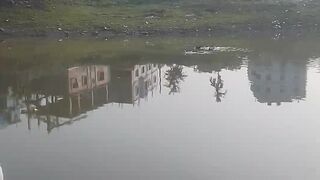 The river flows through Netrakona town