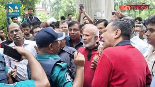 শিক্ষার্থীদের ঘিরে পুলিশ-শিক্ষকের ধস্তাধস্তি