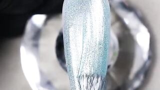 Glittery Mermaid Scales Cat Eye Nails_ BORN