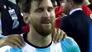 A football match between Argentina and Brazil