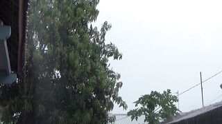 playing in the rain