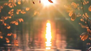 Sunrise view in the water