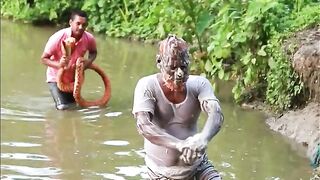 Fake Big Snake Prank With GRANDPA
