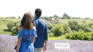 Lover in field
