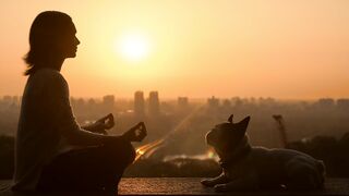 Woman meditating