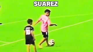 Messi and Suarez play football