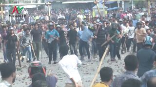 ছাত্রলীগ সভাপতিকে ধাওয়া দিলো শিক্ষার্থীরা,