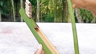 Guns made of bamboo