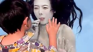 This Ultraman is so mean, he stole my pearls and fed me lollipops.' #mermaid #beautiful