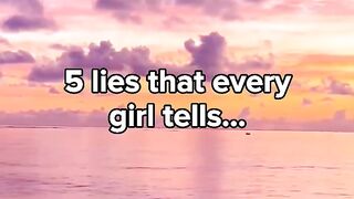 5 lies EVERY GIRL tells || Girl Facts ???? #Shorts
