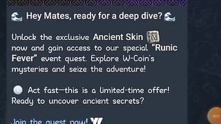 W-Coin : How to Unlock the Ancient Skin. solve the Rune Mystery Quest on W-Coin. #cryptocurrency