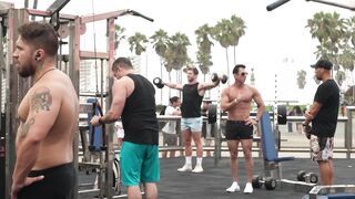 Old Man Powerlifter At Muscle Beach _ Anatoly GYM PRANK.