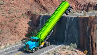 Car vs Unfinished Road Challenge in BeamNG Drive!