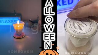 Halloween Decorations Skull Glass Candle