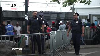 Police search huge NYC migrant shelter for 'dangerous contraband'.