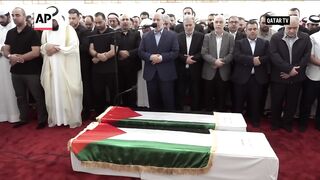Funeral held for slain Hamas leader Ismail Haniyeh in Qatar.