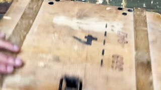 Unboxing An Average Mini Pineapple Wooden Box_ The Legendary Soviet F-1 Hand Grenade ASMR