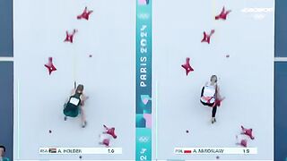 Aleksandra Miroslaw twice breaks sport climbing world record