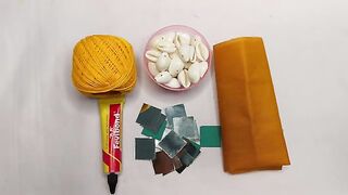#????????????????#Diy - fabric mirror jewellery making // Navratri special jewellery new ideas✨ jewellery set making
