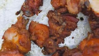GARLIC FRIED CHICKEN - Cooking and Eating in Village - Spicy Chicken Recipe - Chicken Starter_1