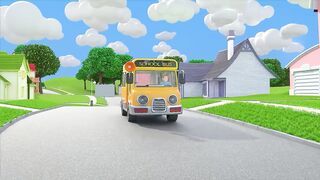 Wheels on the Bus - Pink, Blue and Yellow Buses