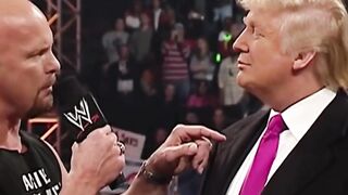 Donald Trump and Mr. McMahon www announce the Battle of the Billionaires