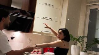 Crazy couple dancing