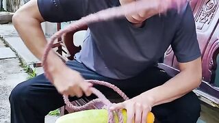 funny man vegetables cutting ✂️